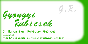 gyongyi rubicsek business card