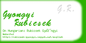 gyongyi rubicsek business card